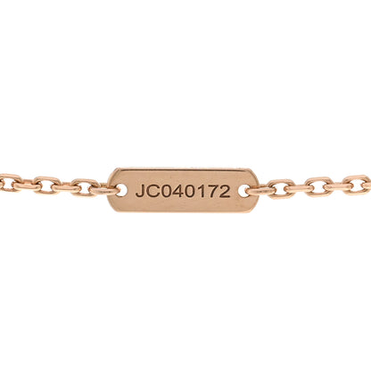 Van Cleef & Arpels 18K Rose Gold Diamond Rhodonite Vintage Alhambra Pendant Necklace 6 of 6