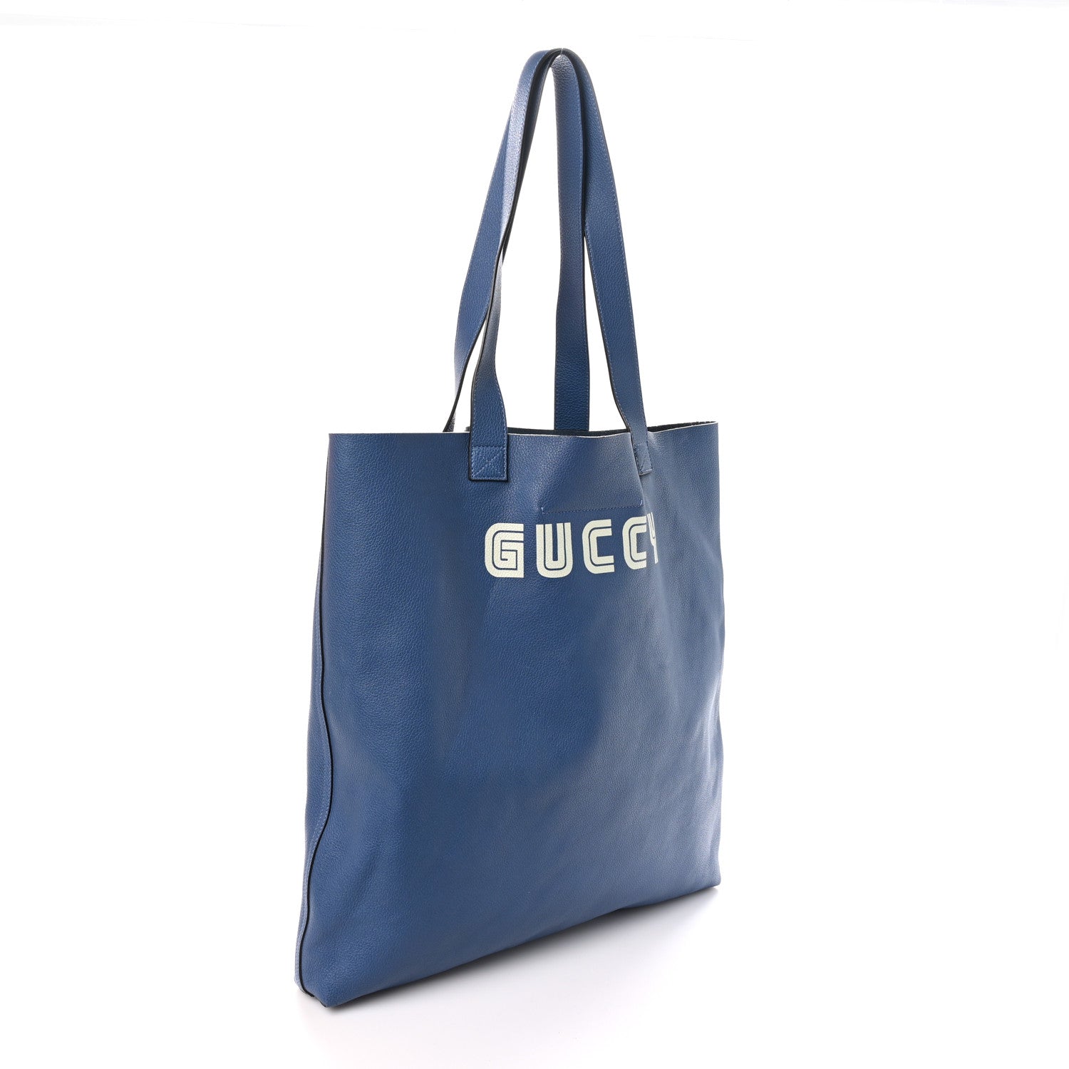 Gucci Calfskin Elton John Someone Saved My Life Tonight Large Tote Blue 4 of 11