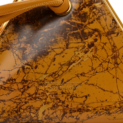 Bottega Veneta Spazzolato Calfskin Pyramid Bag Gold Marble 8 of 10