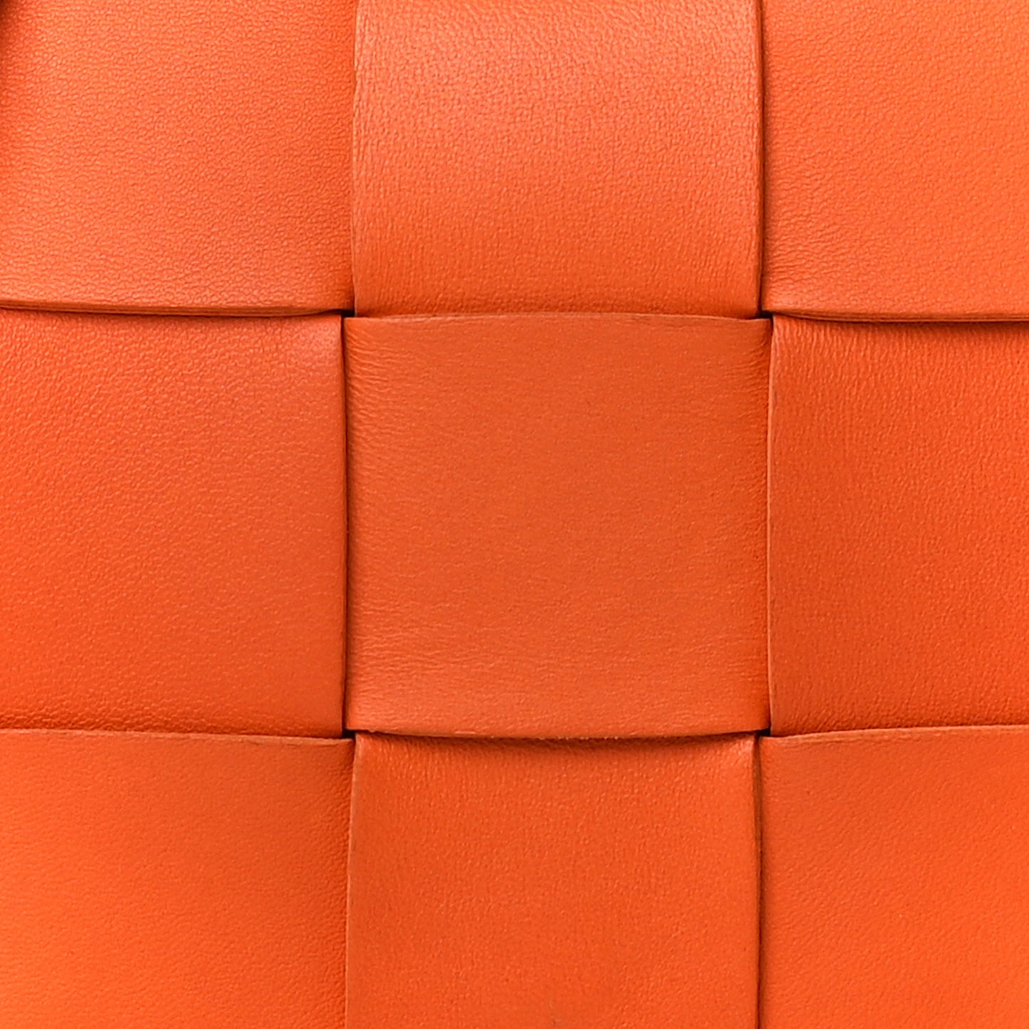 Lambskin Maxi Intrecciato Cassette Crossbody Bag Orange