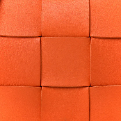 Bottega Veneta Lambskin Maxi Intrecciato Cassette Crossbody Bag Orange 9 of 12