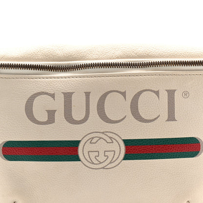 Gucci Grained Calfskin Logo Belt Bag White 8 of 10