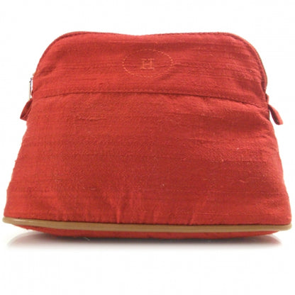 Hermes Silk Bolide Trousse De Voyage Cosmetic Case Red 1 of 11