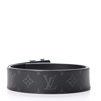 Louis Vuitton Monogram Eclipse Taigarama 40mm LV Initiales Reversible Belt 85 34 Black 2 of 4