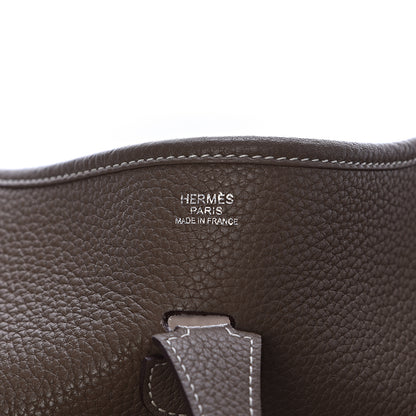 Hermes Taurillon Clemence Evelyne III PM Etoupe 6 of 11