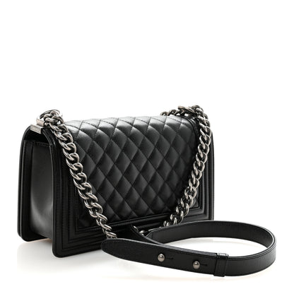 Chanel Caviar Quilted Medium Boy Flap Black 3 of 10