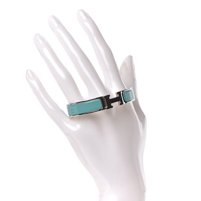 Hermes Enamel Narrow Clic Clac H Bracelet PM Lagon 2 of 6