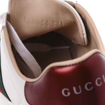 Gucci Calfskin Removable Crystals Bee Embroidered Womens Ace Platform Sneakers 37.5 White 8 of 9