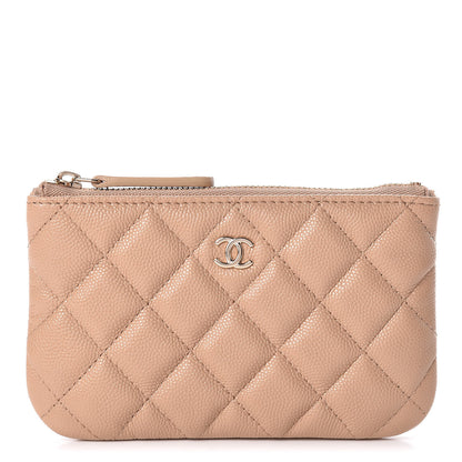 Chanel Caviar Quilted Small Cosmetic Case Beige 1 of 8