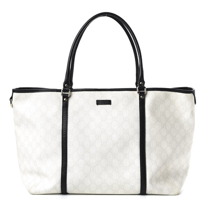 Gucci GG Plus Monogram Large Joy Tote White Black 1 of 12