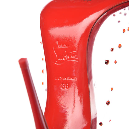 Christian Louboutin PVC Patent Degrastrass 100 Pumps 36 Red 6 of 9