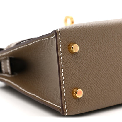 Hermes Epsom Mini Kelly Sellier 20 Etoupe 9 of 11
