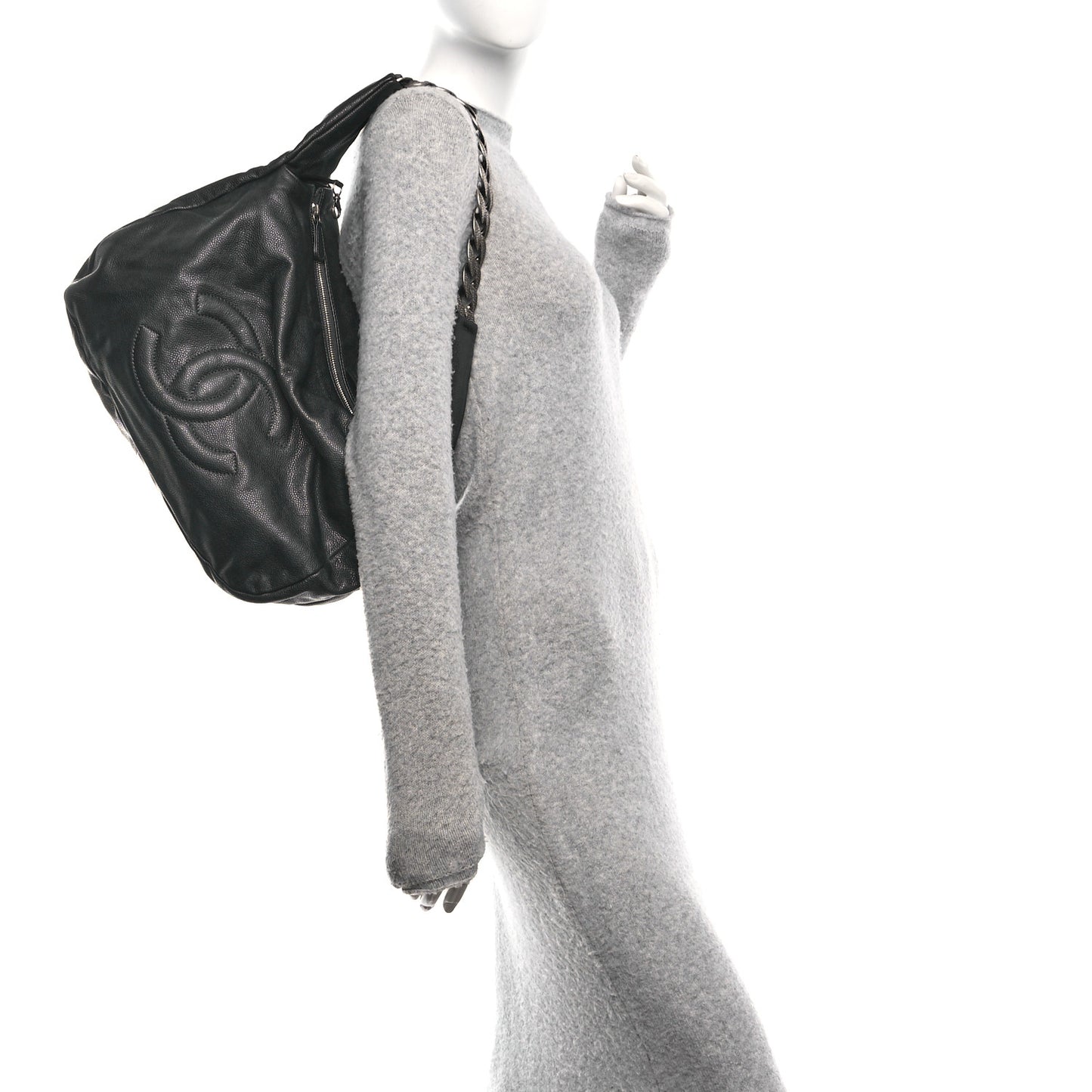 Metallic Caviar 31 Hobo Dark Grey