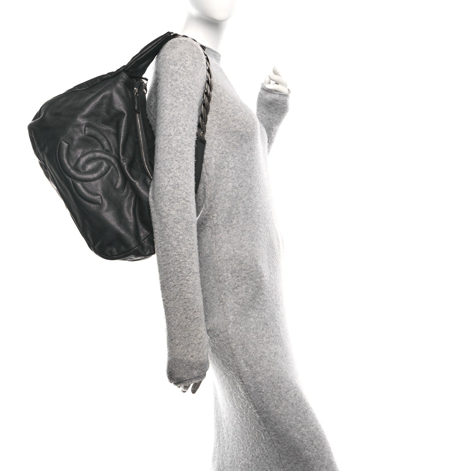 Chanel Metallic Caviar 31 Hobo Dark Grey 2 of 10
