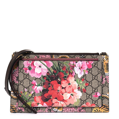 Gucci GG Supreme Monogram Bengal Blooms Shoulder Bag Beige Pink 1 of 5