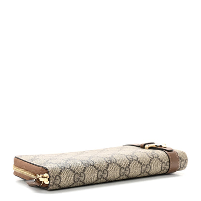 Gucci GG Supreme Monogram Nice Zip Around Wallet Maple Brown 4 of 7
