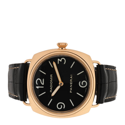 Panerai 18K Rose Gold Alligator 45mm Radiomir Manual Winding Watch Black PAM00231 2 of 4