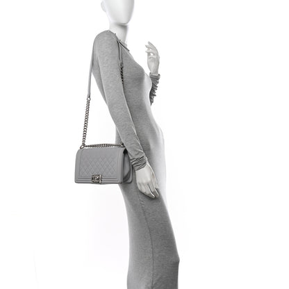 Chanel Lambskin Quilted Medium Boy Flap Grey 3 of 13