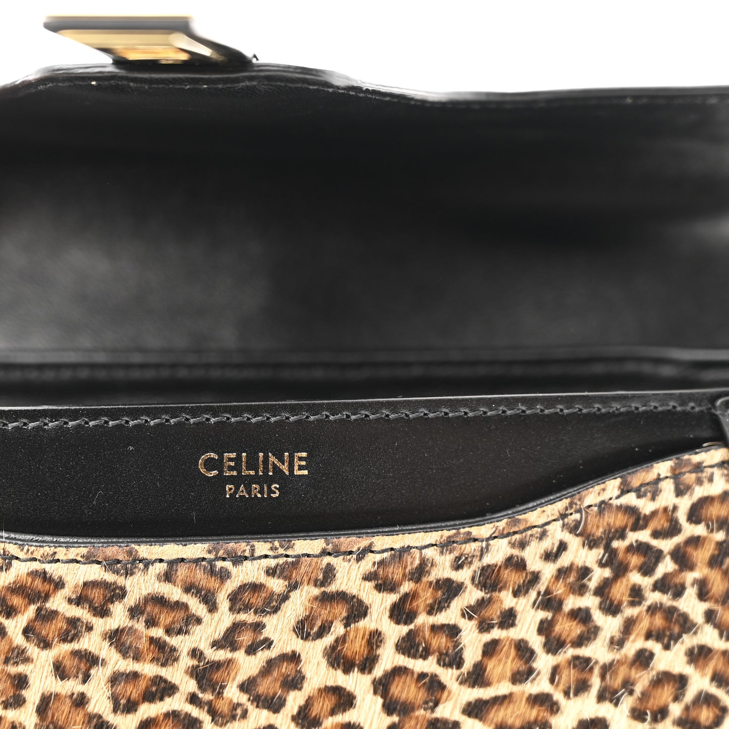 Pony Hair Calfskin Leopard Print Besace 16 Black Naturals