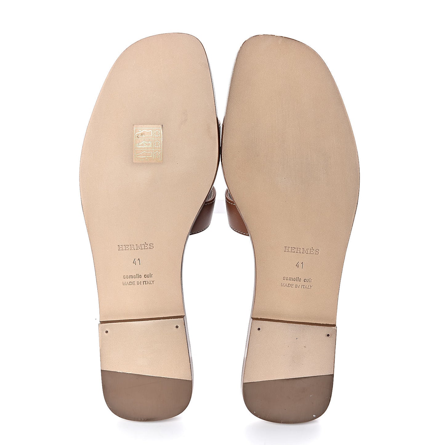 Box Calfskin Oran Sandals 41 Gold