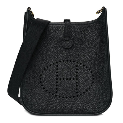 Hermes Taurillon Clemence Evelyne TPM Black 1 of 9
