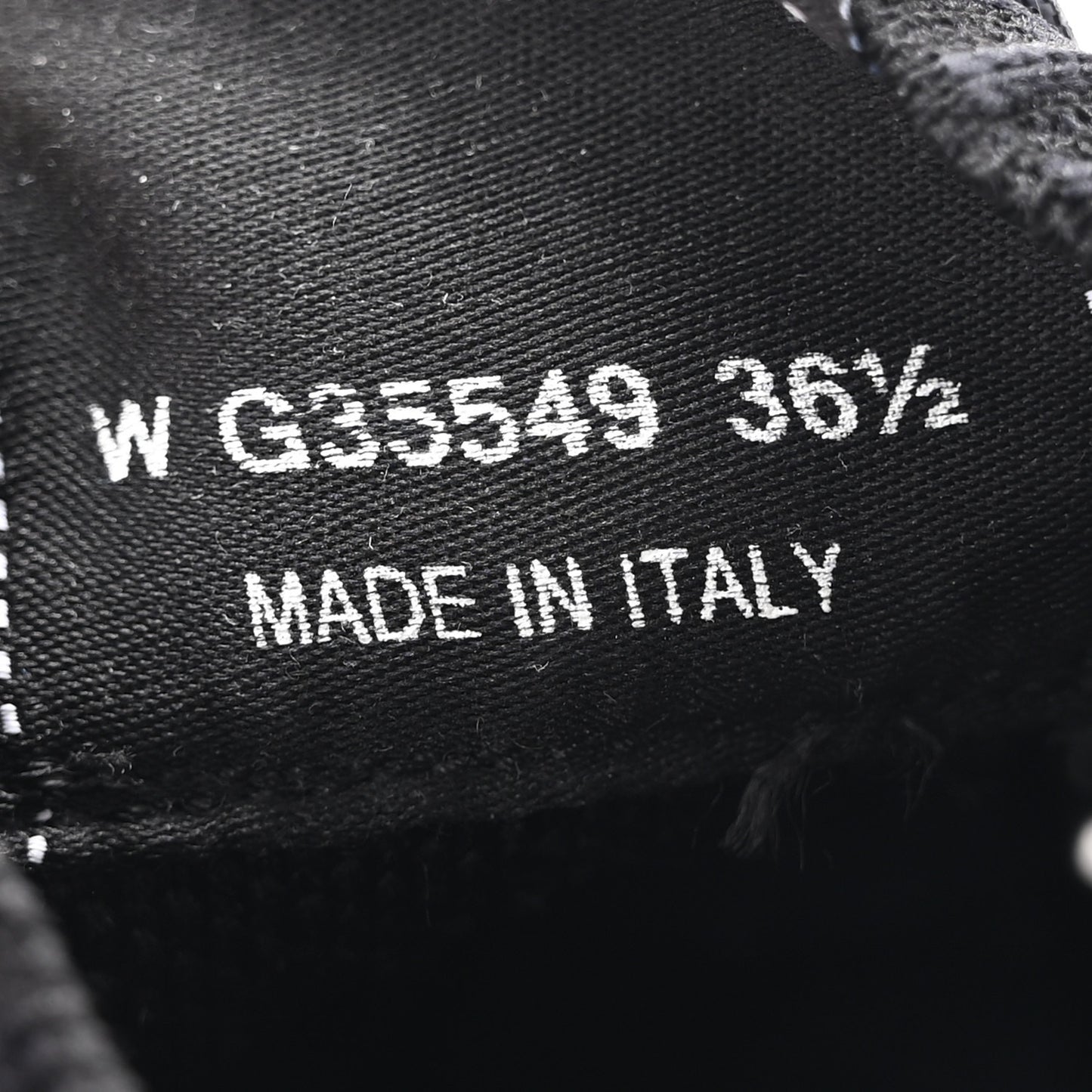 Fabric Logo Sneakers 36.5 Black