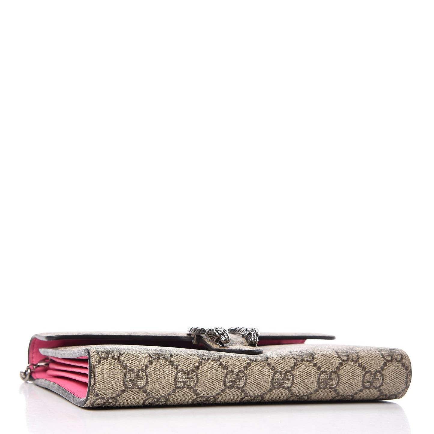 GG Supreme Monogram Mini Dionysus Chain Wallet Beige Pink