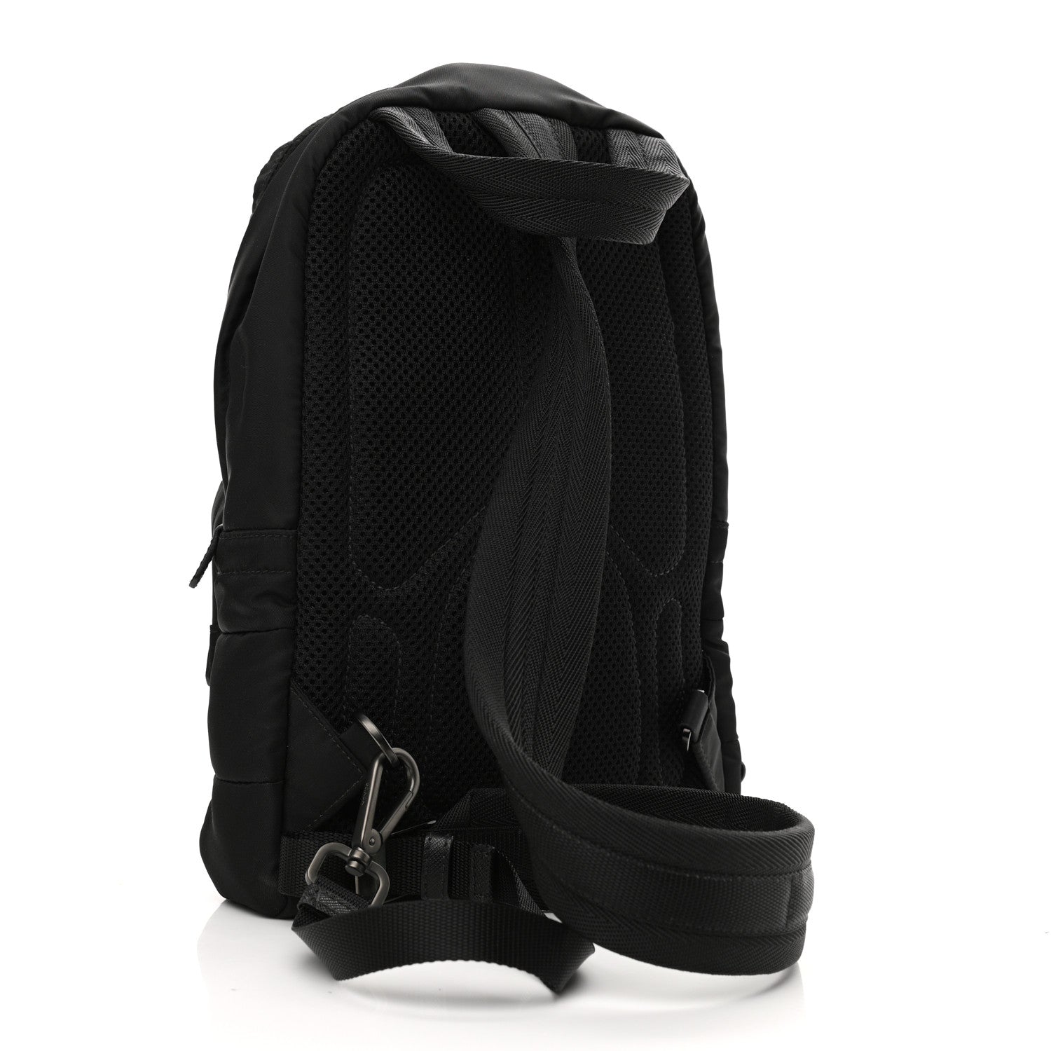 Prada Nylon Saffiano Racing Logo Backpack Black Yellow 3 of 10
