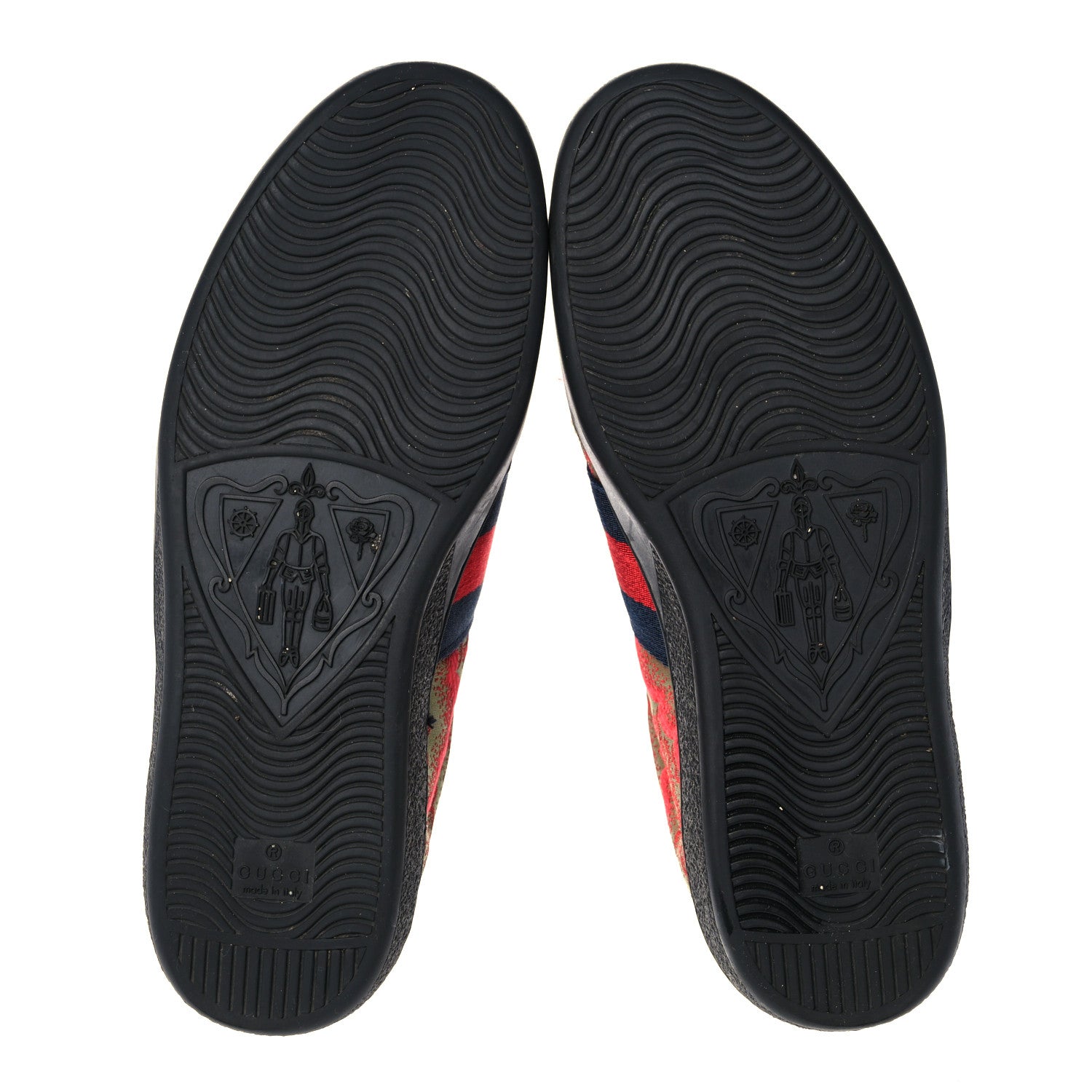 Gucci Brocade Web Bee Mens Ace Sneakers 7.5 Black Multicolor 5 of 10