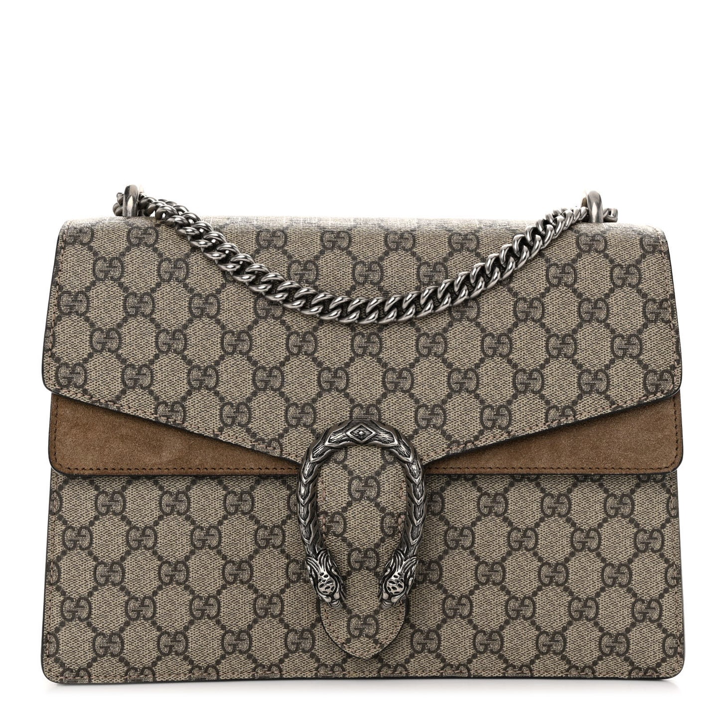 GG Supreme Monogram Medium Dionysus Shoulder Bag Taupe