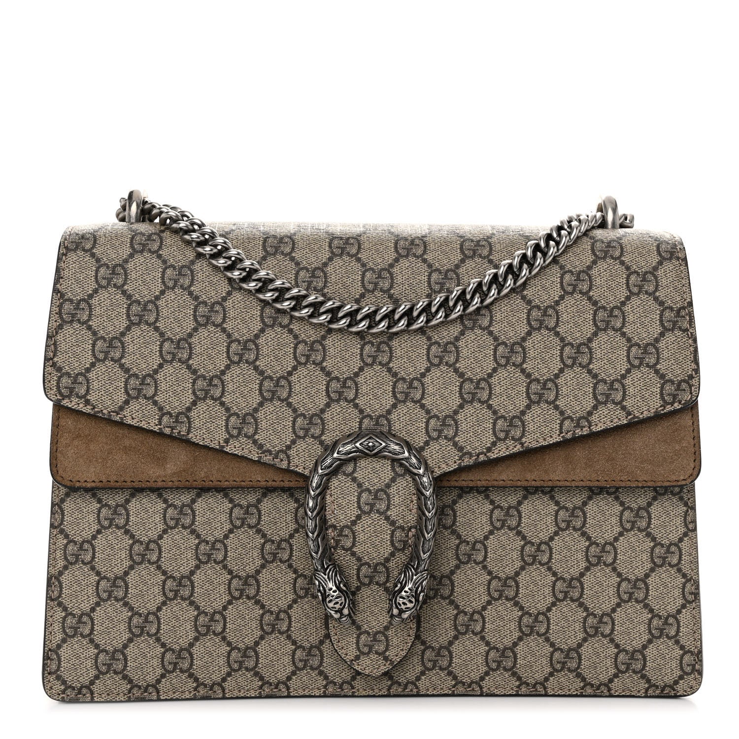 Gucci GG Supreme Monogram Medium Dionysus Shoulder Bag Taupe 1 of 13