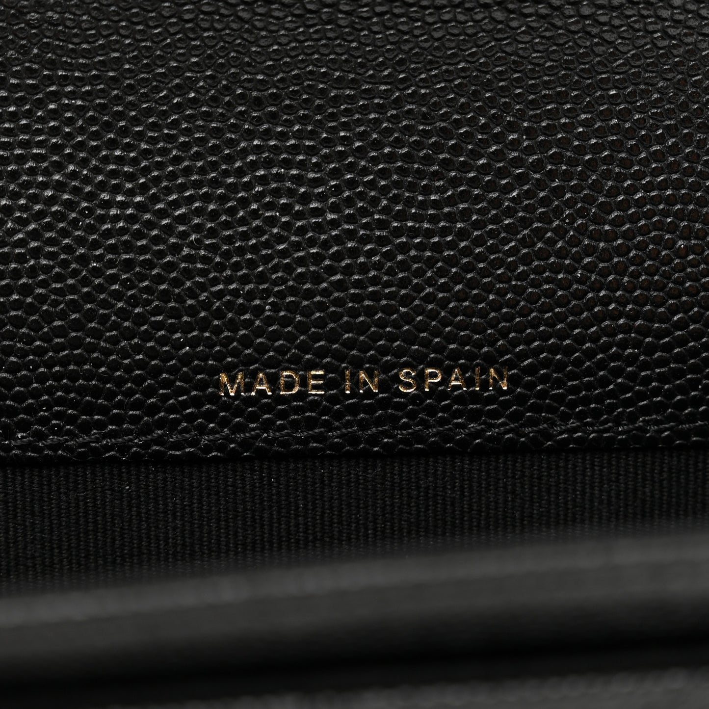Caviar Quilted Enamel Coco Casino Flap Card Holder Wallet Black