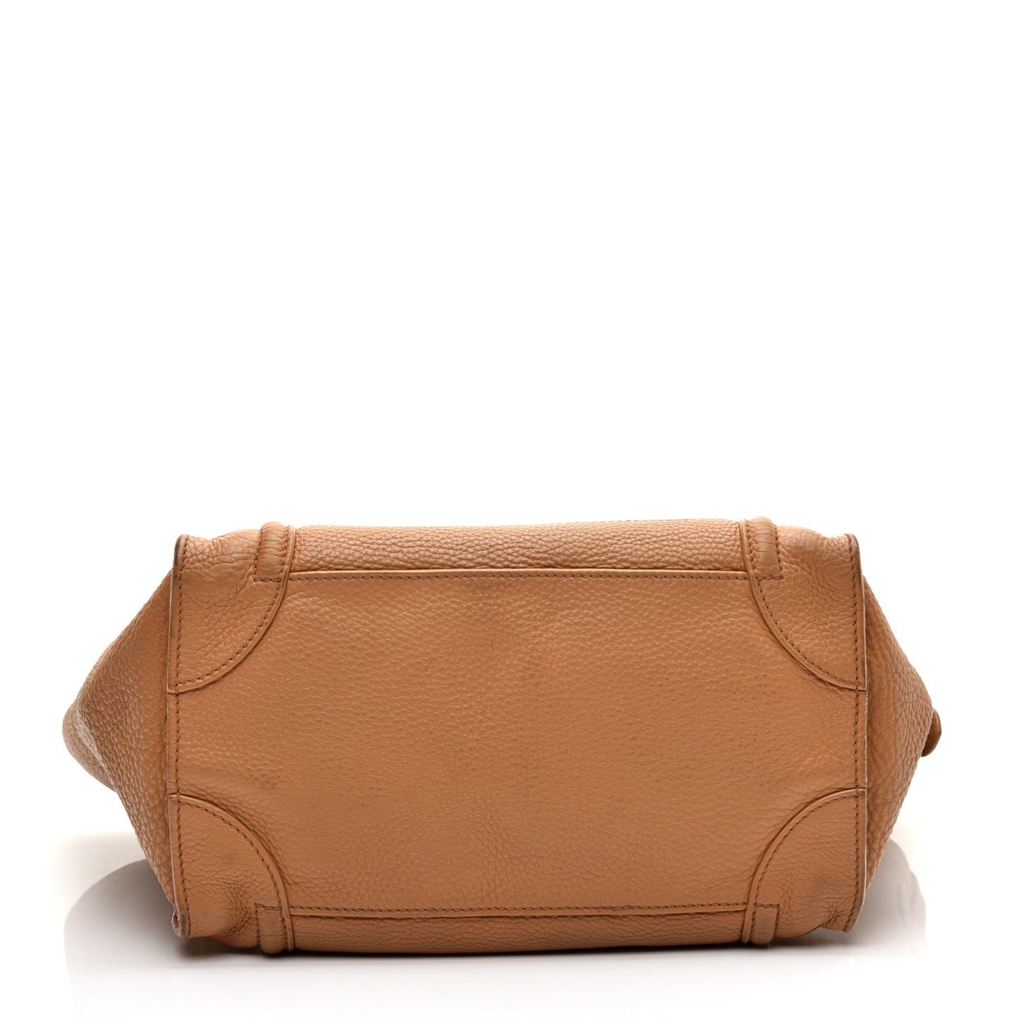 Drummed Calfskin Mini Luggage Camel