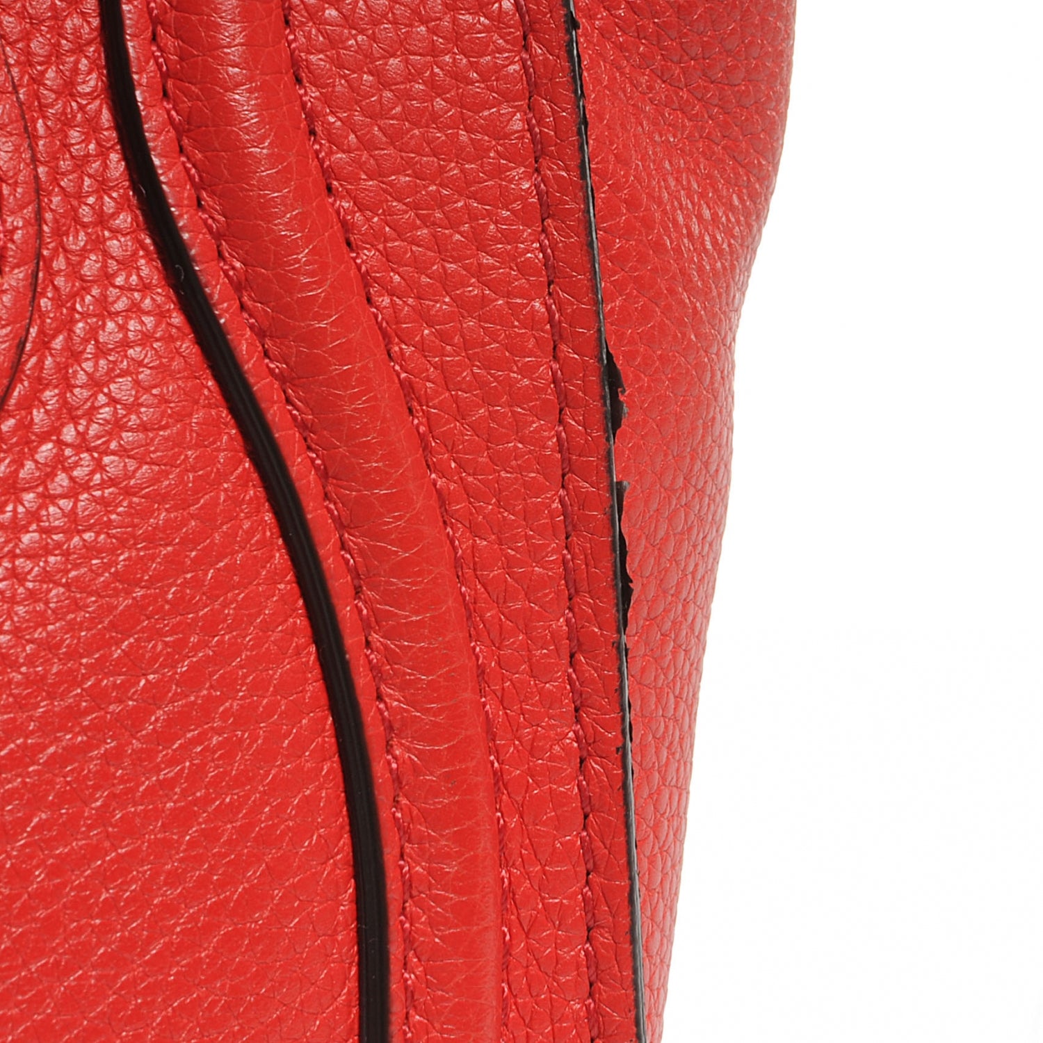 Celine Drummed Leather Nano Luggage Coquelicot 11 of 12