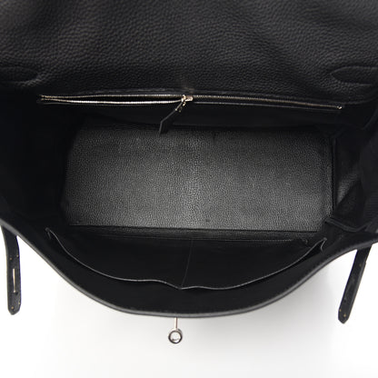 Hermes Taurillon Clemence Retourne Kelly 40 Black 7 of 34