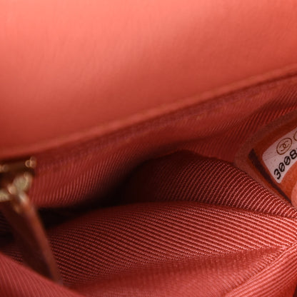 Chanel Goatskin Quilted Medium Chanel 19 Flap Orange 9 of 10