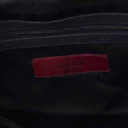 Valentino Garavani Canvas Lacca Bow Tote Black 8 of 9