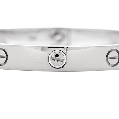 Cartier 18K White Gold LOVE Bracelet 17 4 of 8