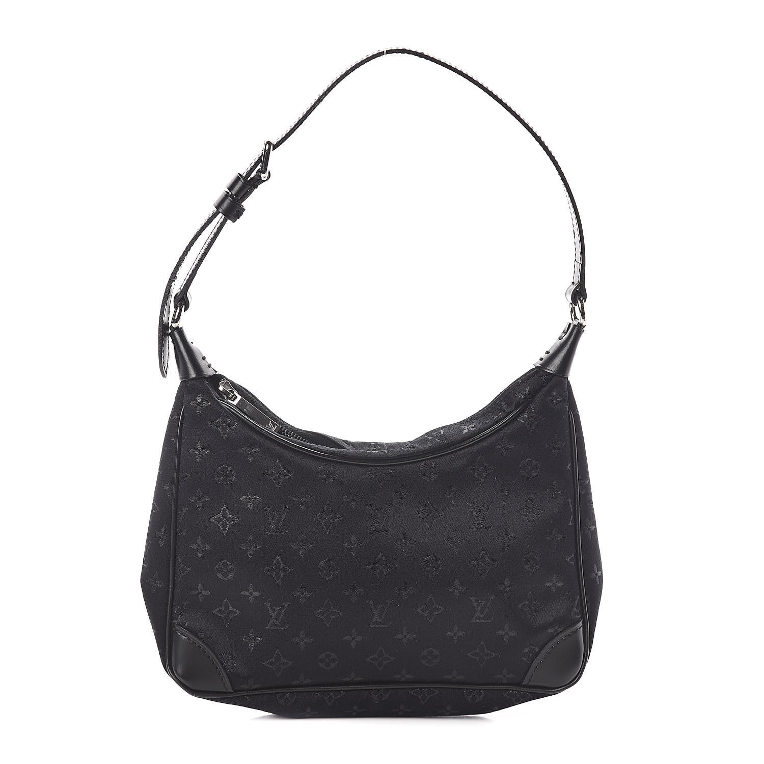 Louis Vuitton Satin Monogram Little Boulogne Black 1 of 10
