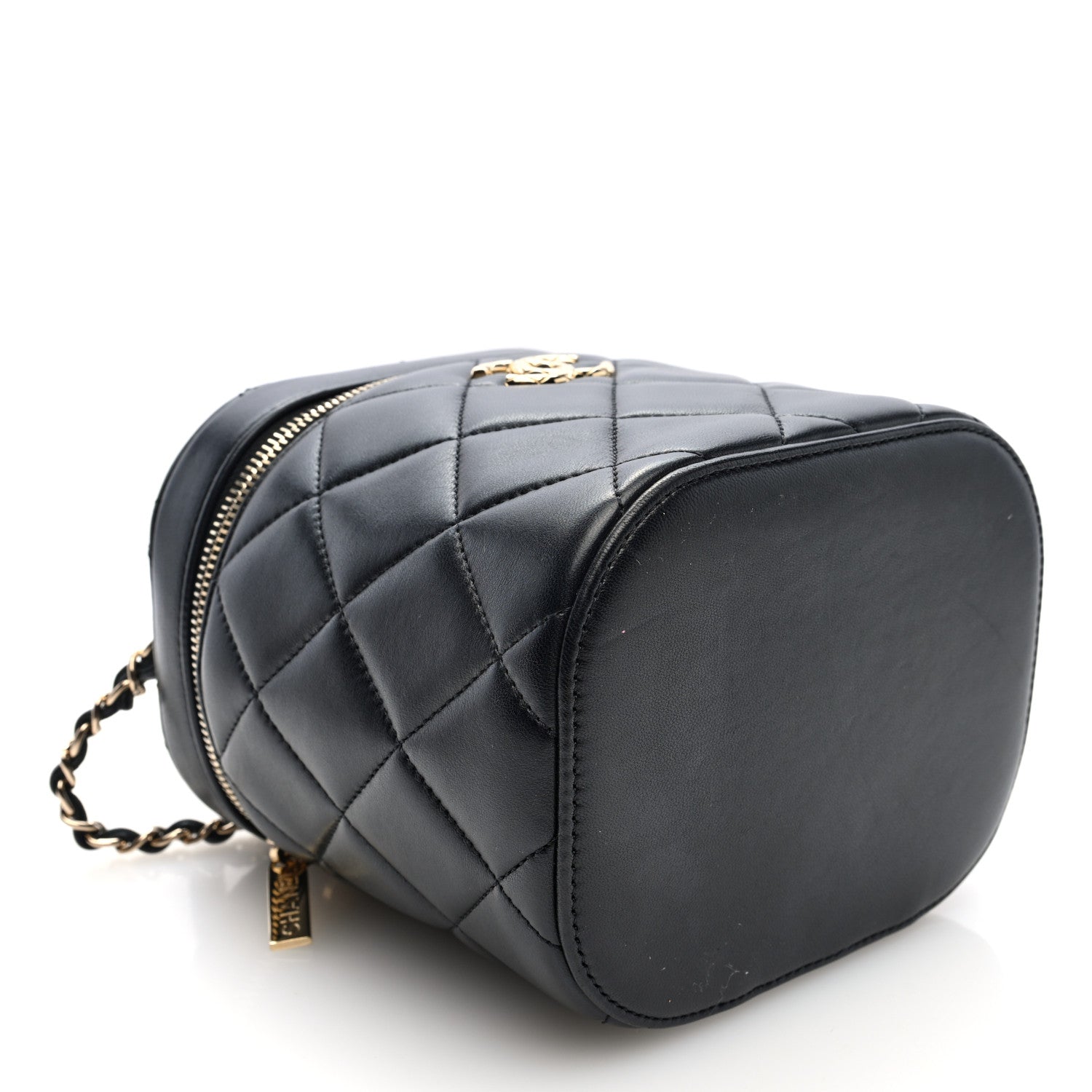 Chanel Lambskin Quilted Trendy Vanity Case Black 4 of 10
