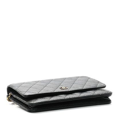Chanel Caviar Quilted Wallet On Chain WOC Black 4 of 9
