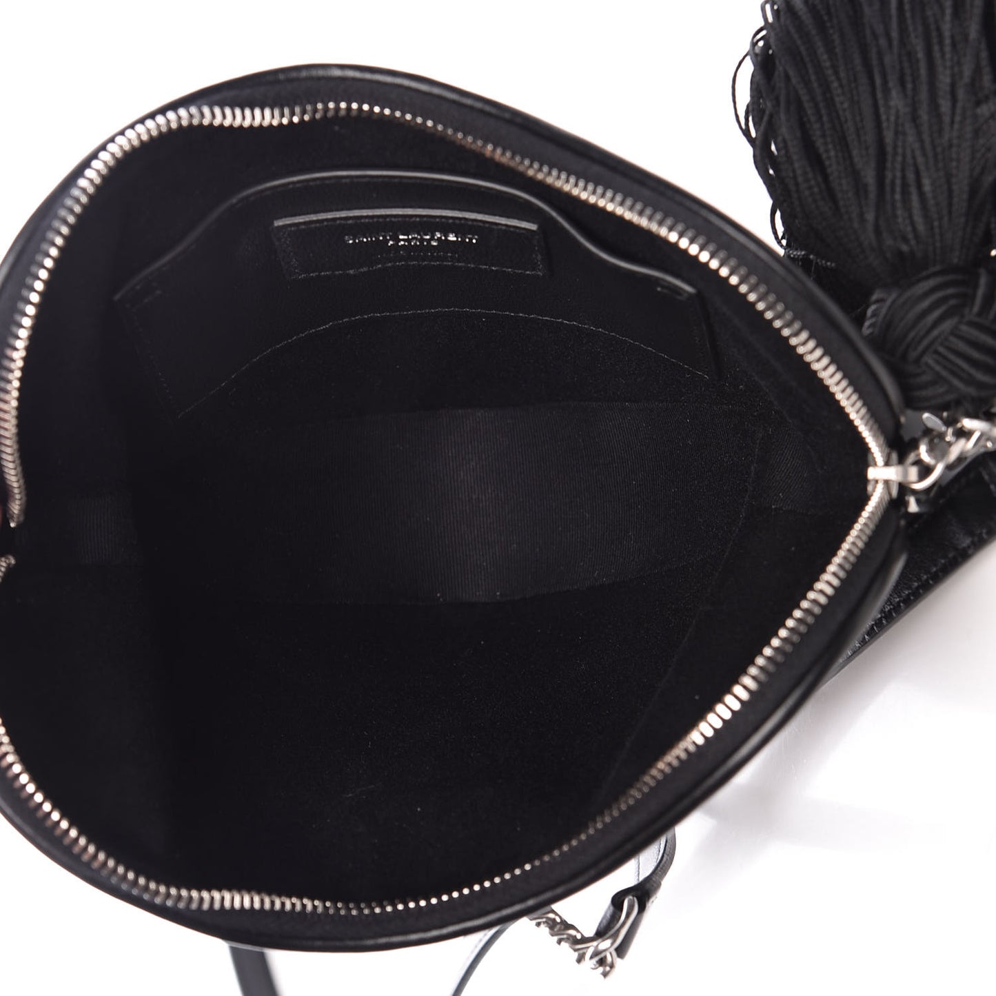 Calfskin Studded Monogram Heart Shoulder Bag Black