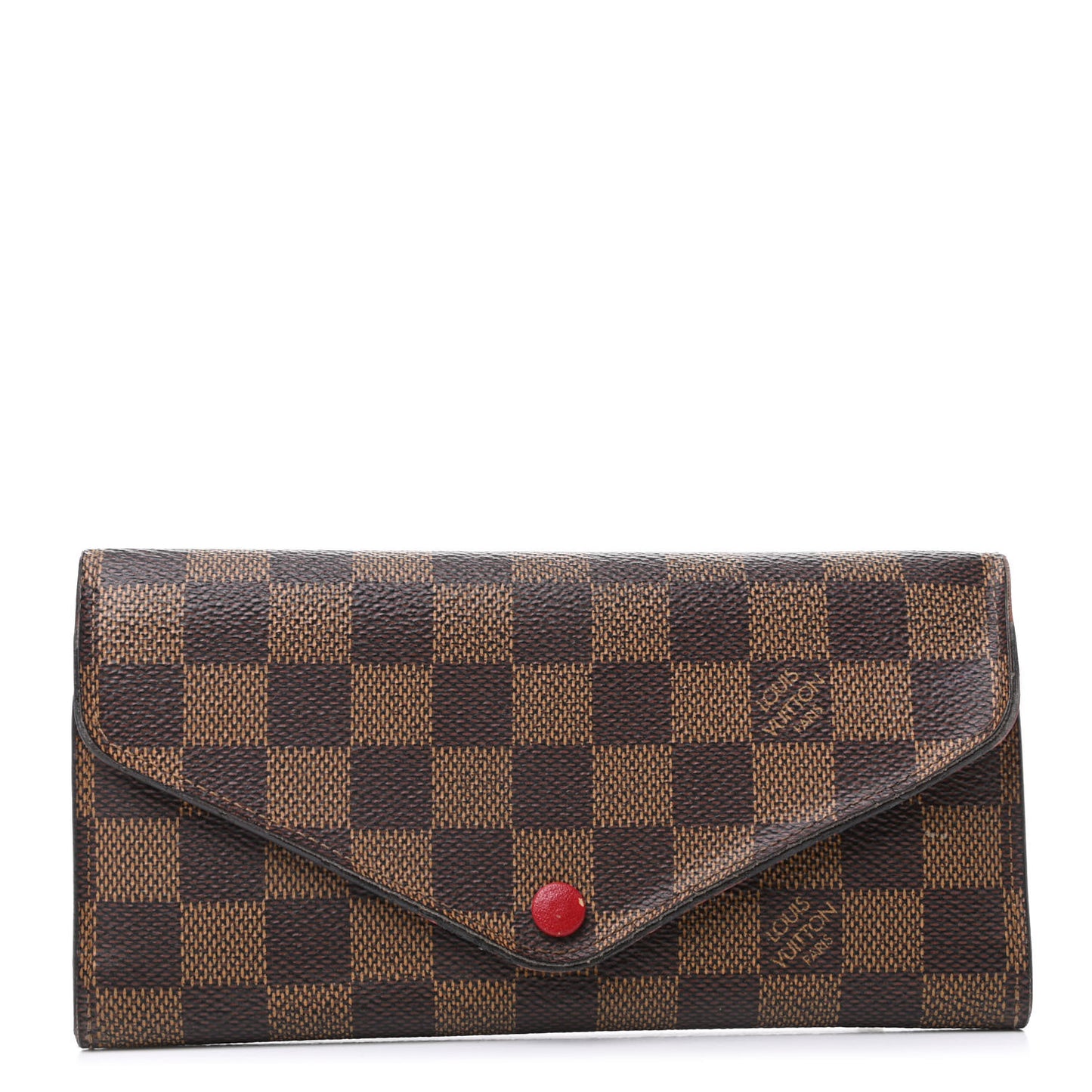 Damier Ebene Josephine Wallet Red