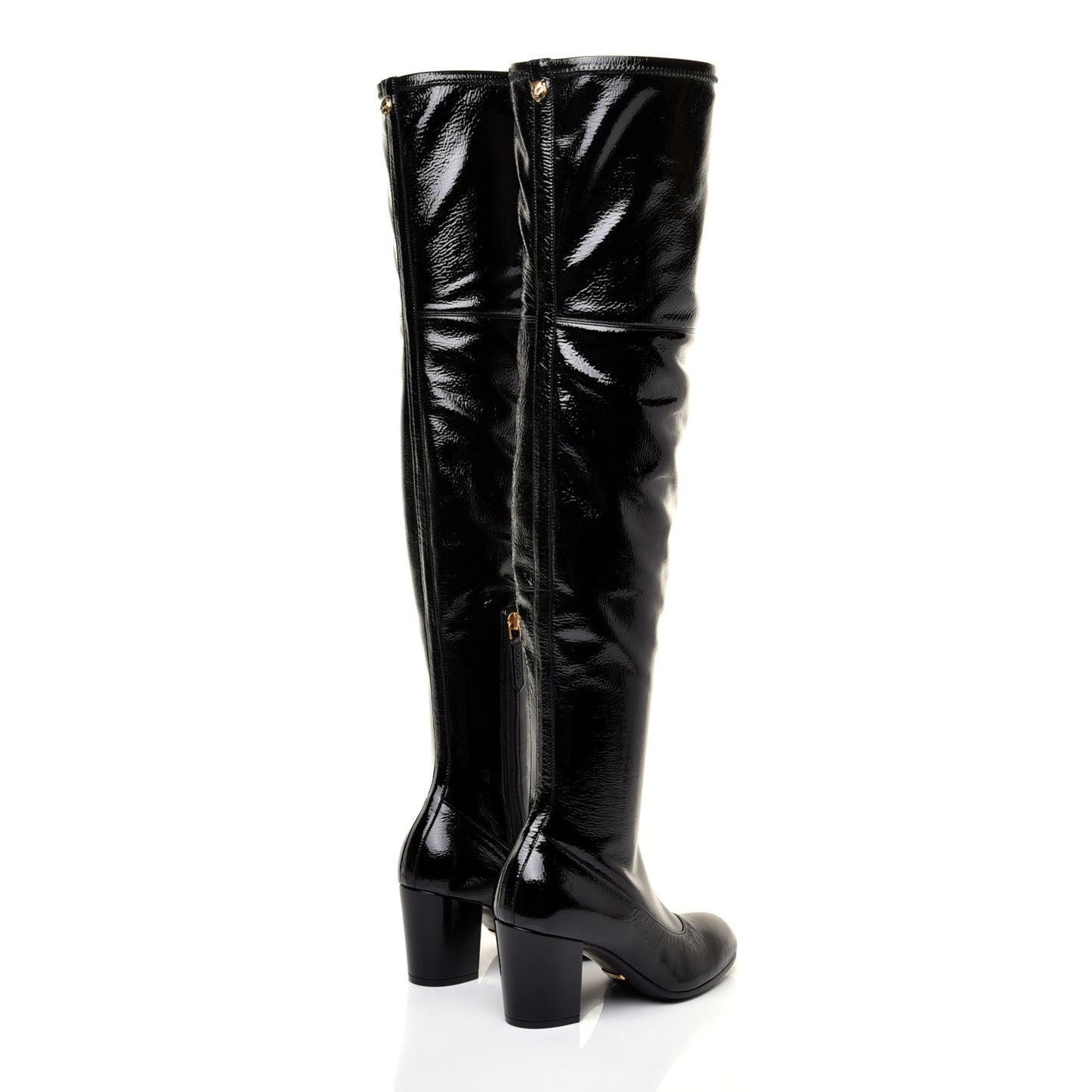 Patent Pryntil Over The Knee Boots 35.5 Black