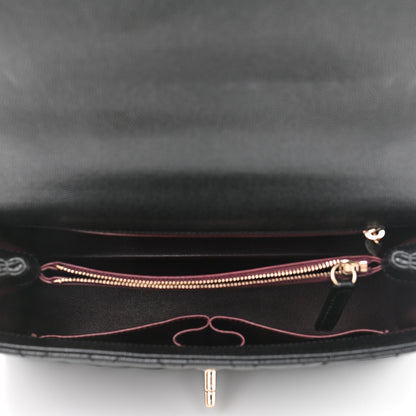 Chanel Caviar Lizard Embossed Quilted Small Coco Handle Flap Black 5 of 10