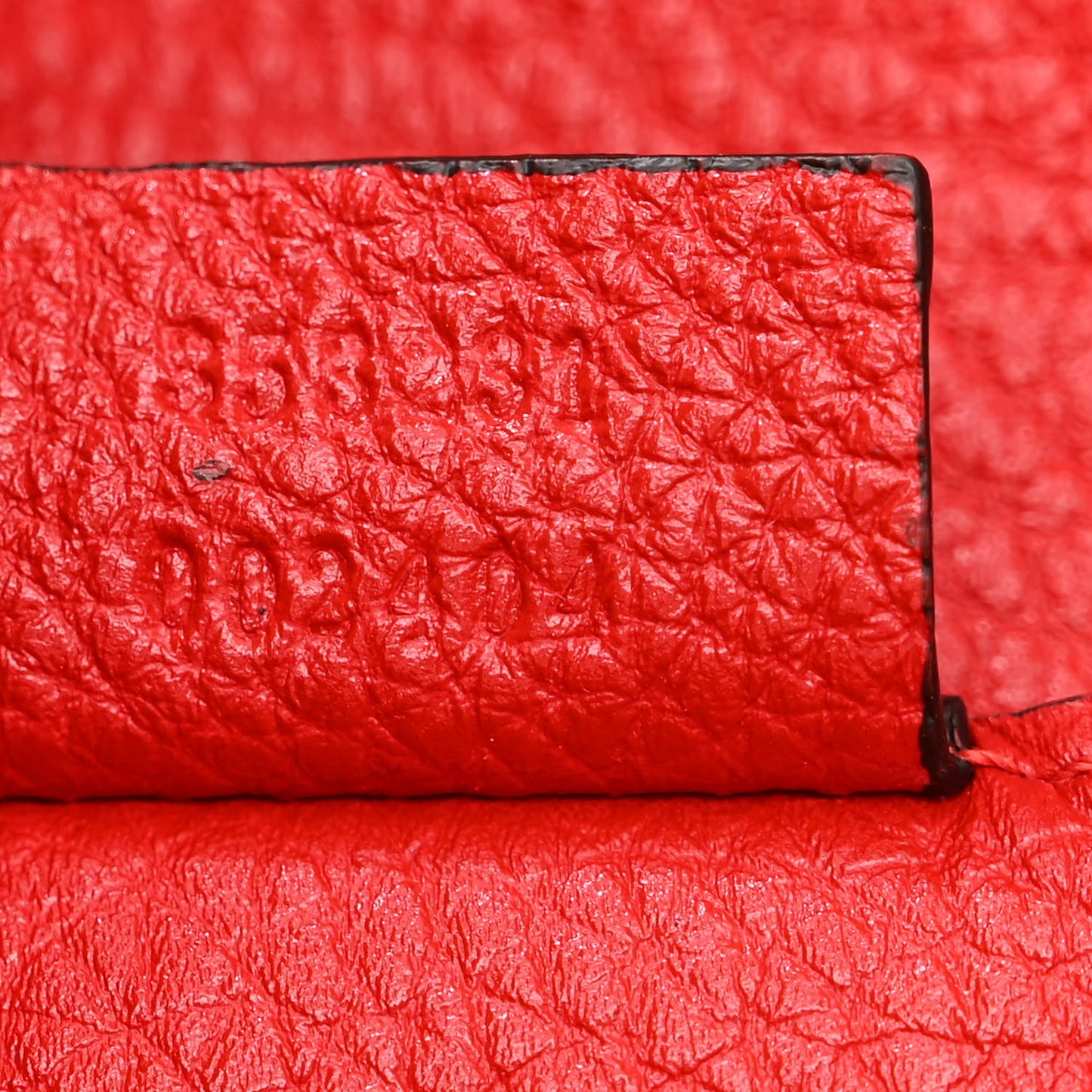 Grained Calfskin Large Bright Bit Flap Bag Red