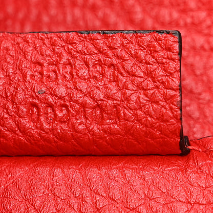 Gucci Grained Calfskin Large Bright Bit Flap Bag Red 7 of 10