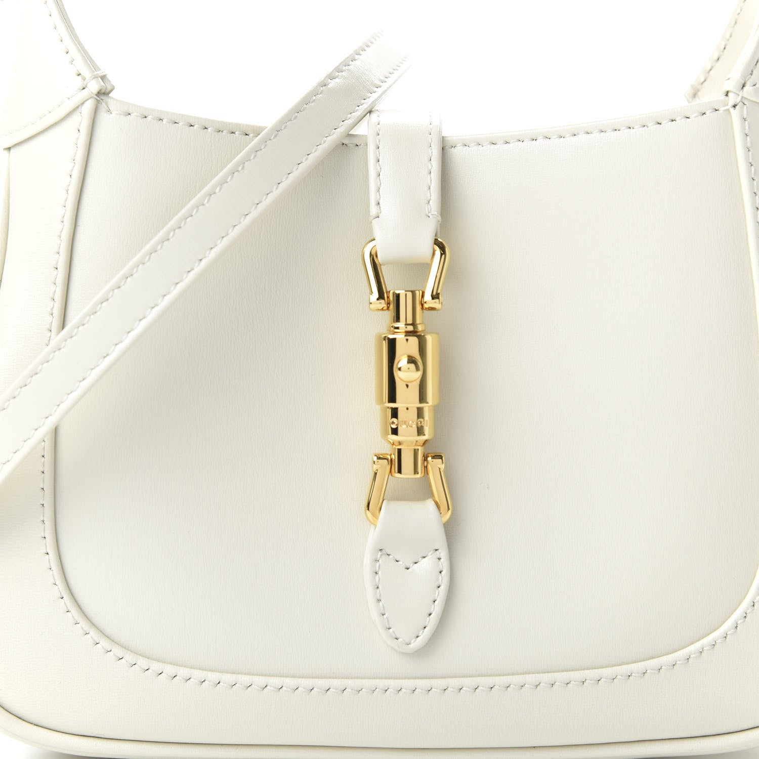 Gucci Boarded Dyana Lux Calfskin Mini Jackie 1961 Hobo Mystic White 9 of 10