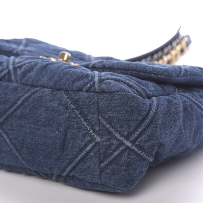 Chanel Denim Quilted Medium 19 Flap Blue 9 of 11