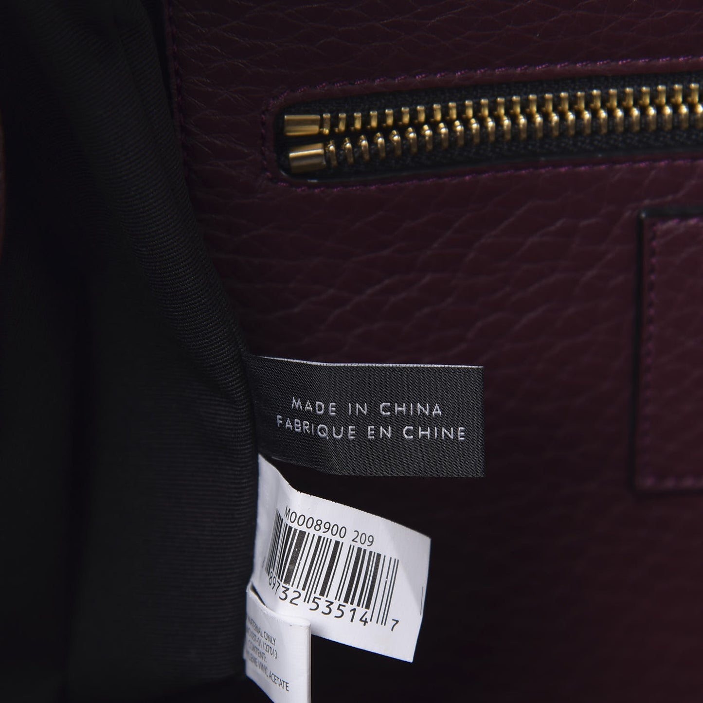 Textured Calfskin Medium Incognito Satchel Burgundy